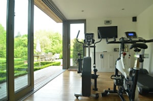 Garden Gym interior showing exercise equipment