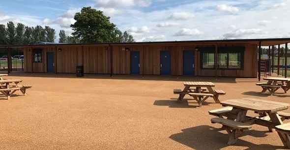 changing rooms and kiosk at Willen Lake by TGEscapes changing rooms and kiosk at Willen Lake by TGEscapes