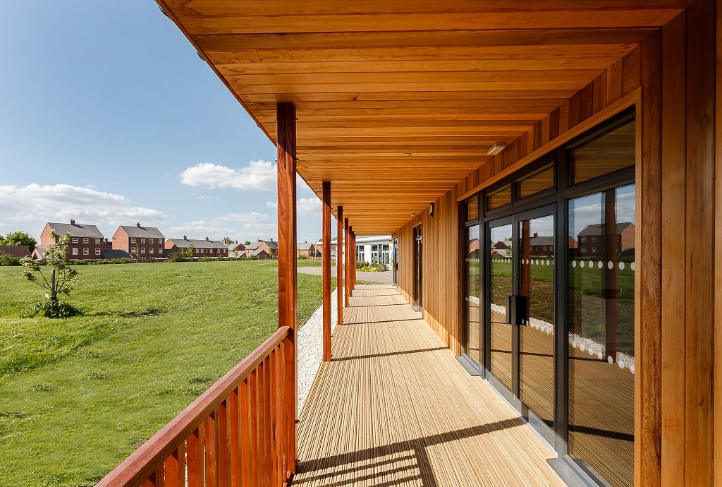 Biophilic Modular Classroom providing views and access to nature Biophilic Modular Classroom providing views and access to nature