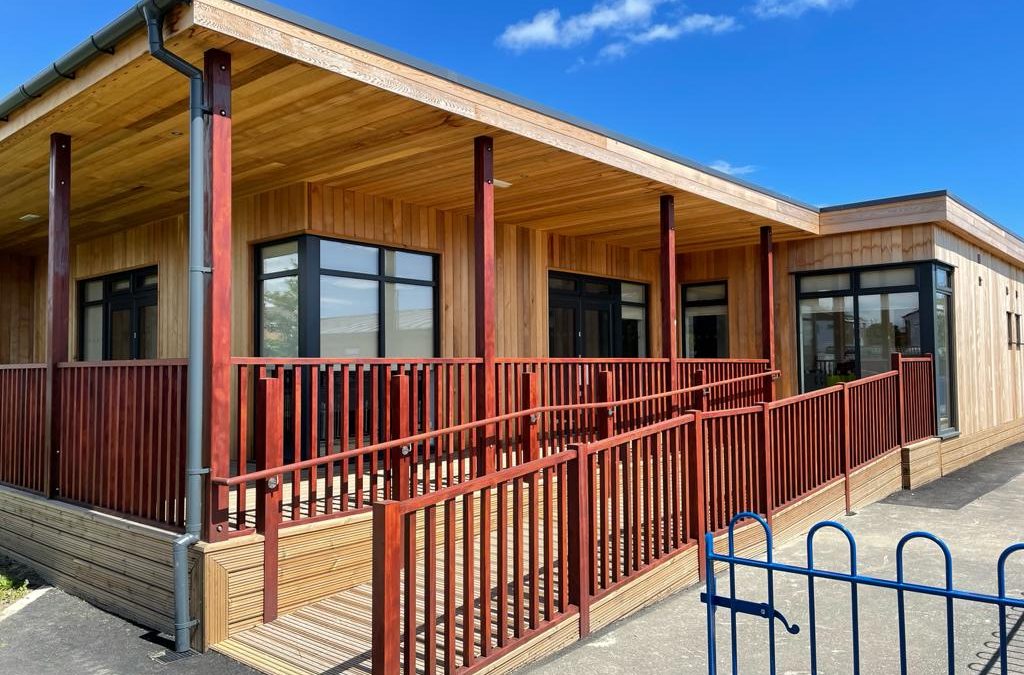 Eco Building for therapy at Bamburgh School