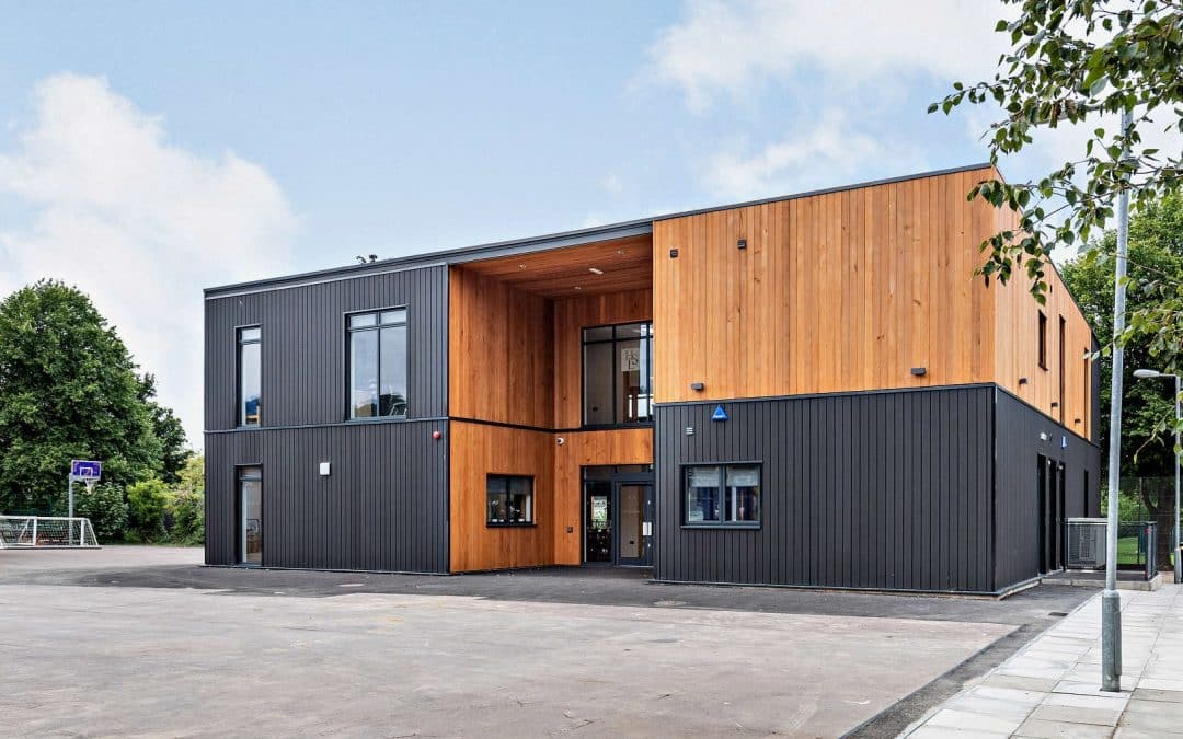 Two storey teaching block with offices and kitchen at Balcarras School